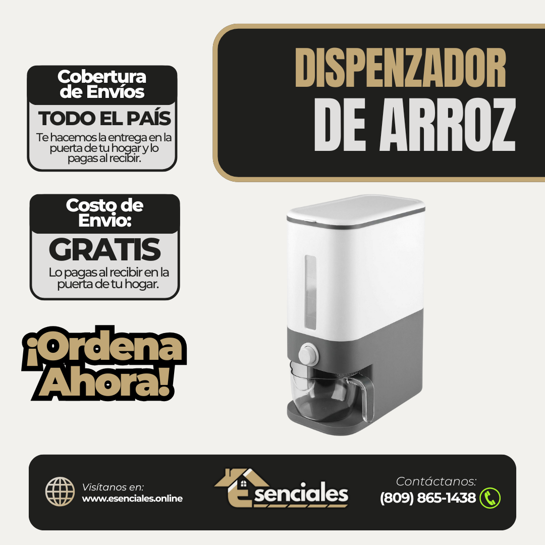 Dispensador de Arroz hermético Compacto y elegante