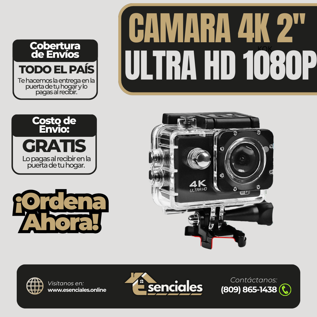 Cámara Deportiva 4K Ultra HD